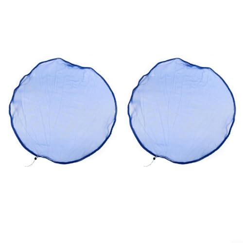 Allthingstore Regentonnen-Abdeckungen, verstellbar, 95 cm, für Wasserspeicher, 2 Stück, Netz, schützt vor Blättern und Kleintieren (blau) von Allthingstore
