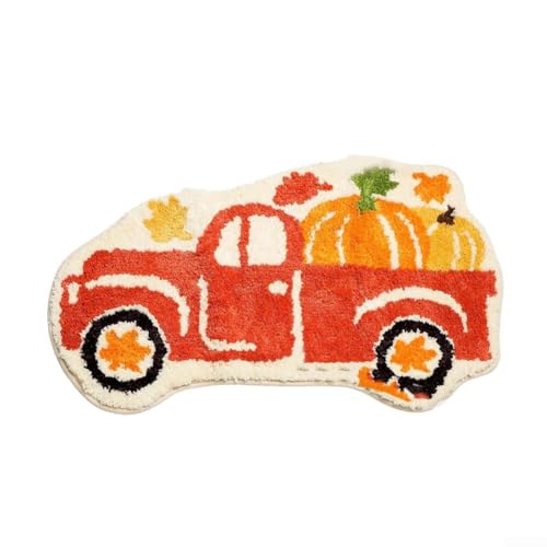 Allthingstore Rutschfeste Badematten mit Herbstkürbisen, perfekt für den saisonalen Gebrauch (A) von Allthingstore