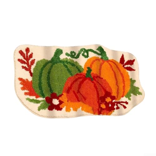 Allthingstore Rutschfeste Badematten mit Herbstkürbisen, perfekt für den saisonalen Gebrauch (D) von Allthingstore