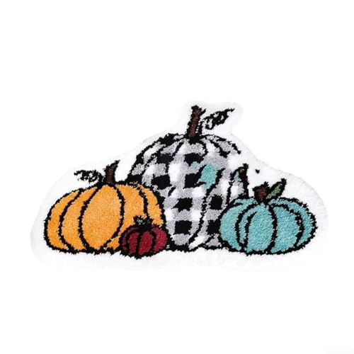 Allthingstore Rutschfeste Badematten mit Herbstkürbisen, perfekt für den saisonalen Gebrauch (F) von Allthingstore