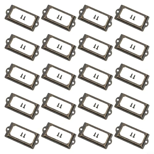 Allthingstore Schubladengriffe aus antikem Messing, für Schränke, Aktenaufbewahrung, Schmuckschatullen und Apothekerschränke, 20 Stück (Grün-Bronze) von Allthingstore