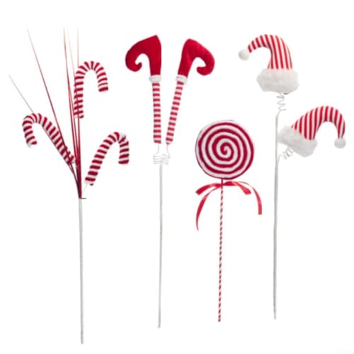 Allthingstore Set mit 4 Christbaumschmuckstücken für DIY-Kränze, Vasen und Tischaufsätze aus weichem Plüsch und flexiblen Metalldraht-Materialien Allthingstore Set mit 4 Christbaumschmuckstücken für DIY-Kränze, Vasen und Tischaufsätze aus weichem Plüsch und flexiblen Metalldraht-Materialien von Allthingstore