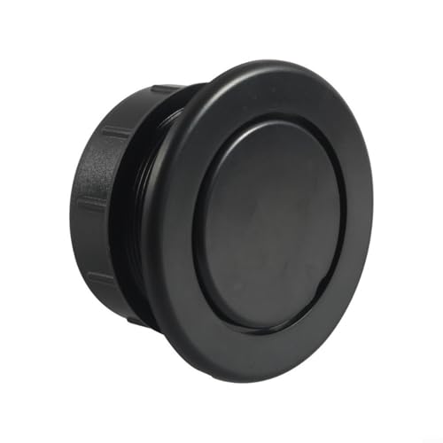 Allthingstore Sonnenschirm-Tischlochring und Kappen-Set für Gartenmöbel, Schirmstangenstabilisator für Terrassentische, Schutzeinsatz mit dekorativer Abdeckung, Schwarz von Allthingstore