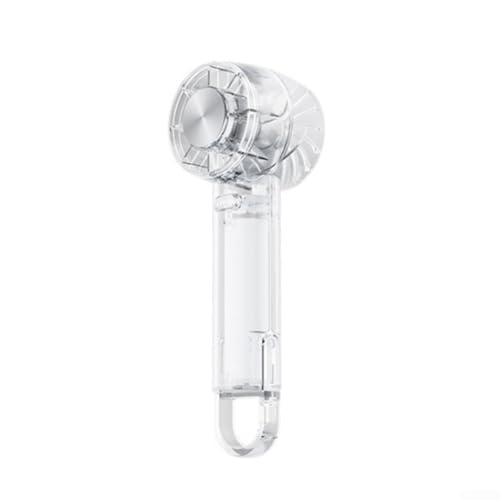Allthingstore Tragbarer Handventilator mit Haken-Design, 3 Geschwindigkeitsstufen, Kühlung, Desktop-Ventilator für Zuhause, Büro, Reisen, transparent (transparent) von Allthingstore