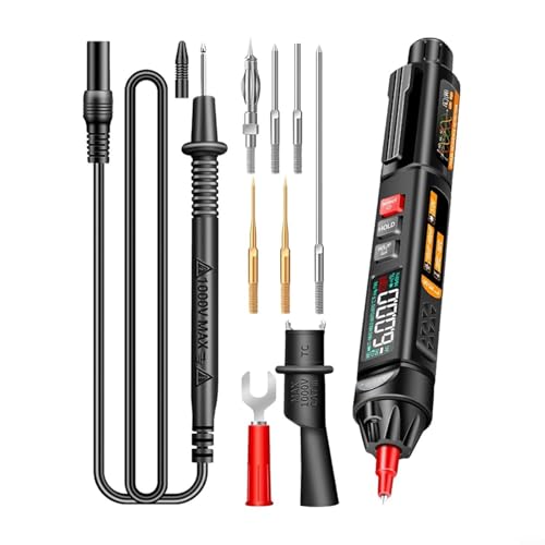 Allthingstore Tragbares vielseitiges digitales Multimeter, berührungsloses Messgerät, Spannungsprüfer, intelligenter Mehrzweck-Tester mit Digitalanzeige, Induktionsteststift (hohe Ausrüstung) von Allthingstore