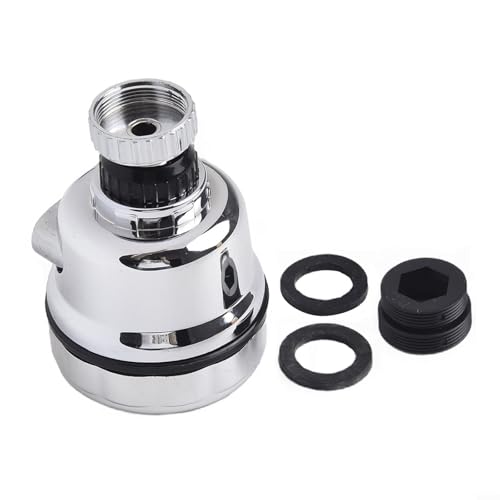 Allthingstore Verstellbarer Wasserhahnkopf für Küchenspüle, 360 Grad drehbarer Wasserhahn, beweglicher Küchenarmaturkopf, wassersparende Düse, Sprühkopf, verchromt von Allthingstore