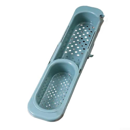 Allthingstore Verstellbares Abtropfgestell für die Spüle, Küchentheke, Organizer mit Drainagesystem für Schwämme, Seife, Geschirrtücher (grau) von Allthingstore