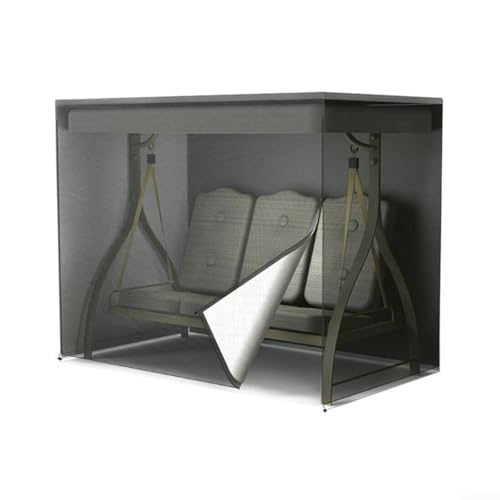 Allthingstore Wasserdichte Abdeckung für Gartenschaukelsitze, 3-Sitzer-Abdeckung, Terrassenschaukel-Konservierung, Gartenmöbel-Abdeckung, PVC-Beschichtung, Sonne, Regen, Schnee, Staubschutz (160 x 120 von Allthingstore