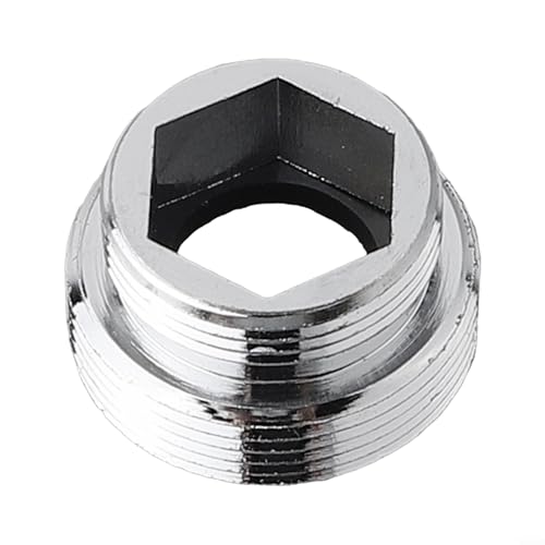 Allthingstore Wasserhahn-Luftsprudler aus Messing, Außengewinde, Küchenarmatur, wassersparender Adapter, Multi-Gewinde, Gartenschlauch für Stecker auf Buchse (Außengewinde 18 mm - 22 mm) von Allthingstore