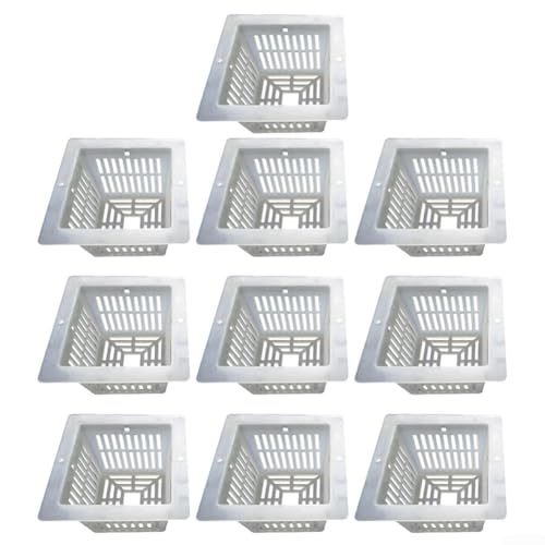 Aquaponic Blumentöpfe Set (10 Stück) zur Förderung starker Wurzeln und einer gesunden Pflanzenentwicklung (weiß) von Allthingstore