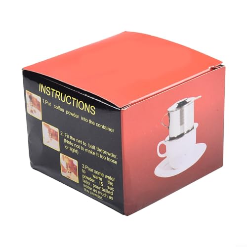 Authentische vietnamesische 50 ml/100 ml Kaffeemaschine, Edelstahl-Tropffiltertopf für Kaffeeliebhaber (100 ml (max. 50 ml) von Allthingstore