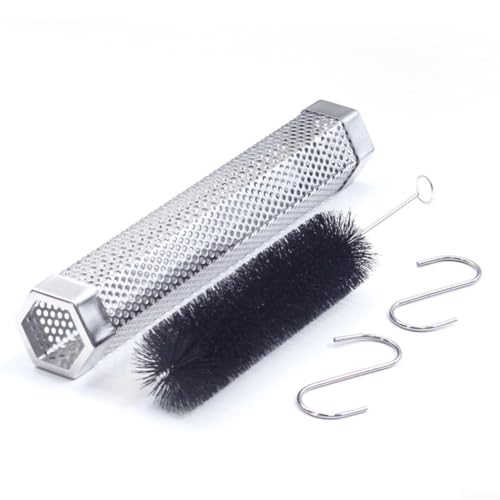 BBQ Grill Holzspäne Rohr 30,5 cm StFor Edelstahl für Pellet Smoker mit langlebiger Konstruktion für und Entlüftungslöcher für gleichmäßige Rauchdiffusion auf verschiedenen Grills (Rauchrohr) von Allthingstore