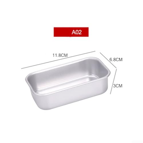 Backform aus Aluminiumlegierung für Toast, Brownies und Käsekuchen, antihaftbeschichtet, rechteckig, Backformen für Form (A02) von Allthingstore