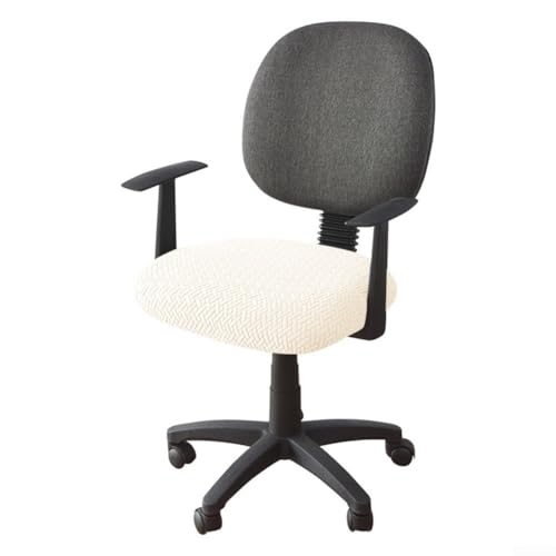 Bürostuhlbezug aus T-förmigem Jacquard-Stoff, weicher und luxuriöser Schutz für Ihren Arbeitsplatz (Beige) von Allthingstore