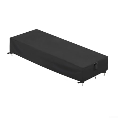 Chaiselongue-Abdeckungen mit wasserdichter PU-Beschichtung, winddichtem Kordelzug und verstellbaren Clips für zuverlässigen Schutz im Freien für Terrassenmöbel (200 x 70 x 30 cm) von Allthingstore