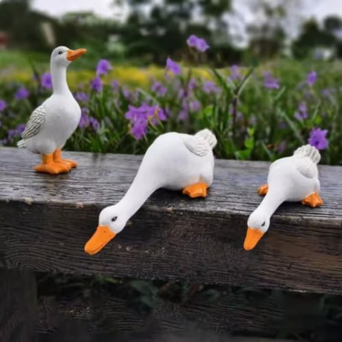 Dekorative Ente aus Kunstharz für den Außenbereich, für Gärten, Terrassen und Teiche, lebendige Farben und minimale Pflege erforderlich (#3) von Allthingstore