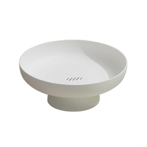 Dekorative Obstschale für Zuhause, stabiler Aufbewahrungskorb für Obst und Snacks, elegantes Design mit effizienten Drainage-Funktionen (weiß) von Allthingstore