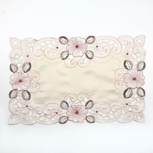 Dekorativer Spitzen-Tischläufer mit Blumenmuster für jeden Anlass (30 x 45 cm, Nr. 3) von Allthingstore