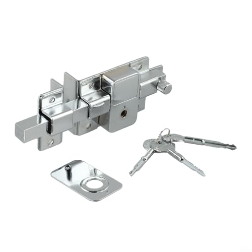 Diebstahlschutz-Türschloss mit Abdeckung aus Zinklegierung für Garten- und Holzzäune (2009CR - links) von Allthingstore
