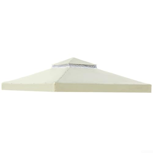 Doppelstöckige Pavillon-Abdeckung, 300 x 300 cm, mit integriertem Lüftungsgitter, für Veranstaltungen und Versammlungen, Weiß von Allthingstore