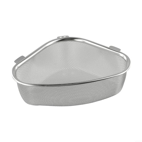 Eck-Spülbeckensiebkorb in Edelstahl-Mesh-Dreiecksform, entworfen für Küchenspüle, um Speisereste zu sammeln und die Drainage zu schützen von Allthingstore