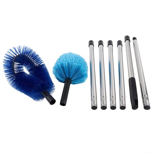 Edelstahl Langstiel Deckenbesen mit Teleskopfunktion für bequemen Zugang zu hohen Decken und Eckbereichen (A) von Allthingstore
