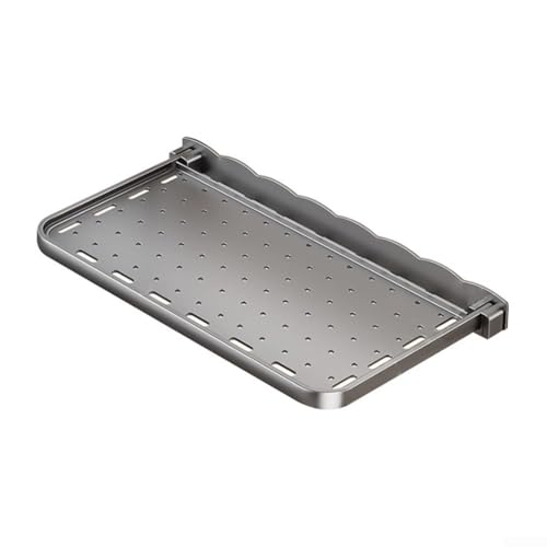 Effizientes, faltbares Regal für Badezimmer, Wandmontage, Design mit Haken für die Aufbewahrung kleiner Gegenstände (grau) von Allthingstore