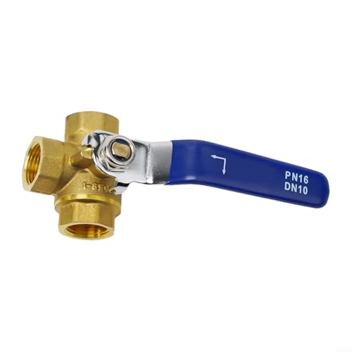 Effizientes 3-Wege-Messing-Kugelhahn-Bohrungsdesign für Wasser, Öl und Gas mit starker Abdichtung und Oxidationsbeständigkeit (DN10 L-Typ) von Allthingstore