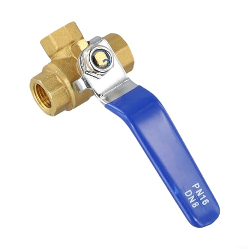 Effizientes 3-Wege-Messing-Kugelhahn-Bohrungsdesign für Wasser, Öl und Gas mit starker Abdichtung und Oxidationsbeständigkeit (DN8-L-Typ) von Allthingstore