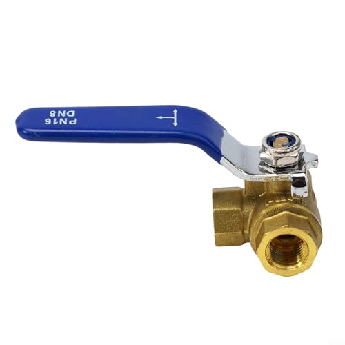 Effizientes 3-Wege-Messing-Kugelhahn-Bohrungsdesign für Wasser, Öl und Gas mit starker Abdichtung und Oxidationsbeständigkeit (DN8 T-Typ) von Allthingstore