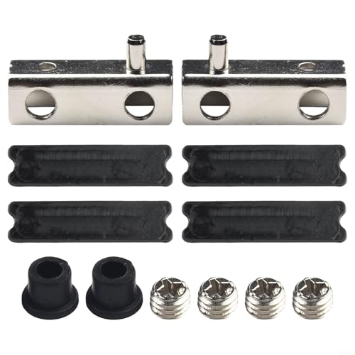 Eisen-Glas-Clips für Schranktürscharniere, zuverlässiges Türzubehör (vernickeltes Eisen), 2 Stück von Allthingstore