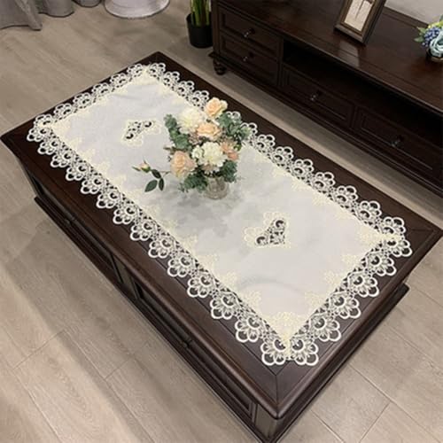 Elegante rechteckige Spitzen-Tischdecke für besondere Anlässe oder den täglichen Gebrauch in Ihrem Zuhause (10) von Allthingstore
