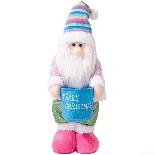 Festliche Weihnachtsdekoration von Schneemann und Weihnachtsmann-Puppen für Fenster und Heimdekoration, Stoffmaterial für Kaminsims und Tischplatten (alte Menschen) von Allthingstore