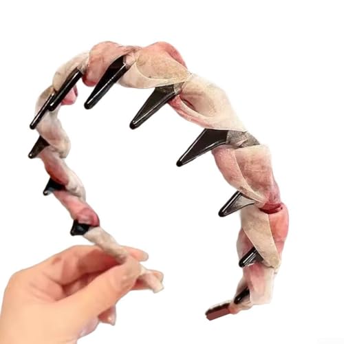 Flexibles Kunststoffgarn gezahnter Kamm Stirnband für den Freizeit- und Außenbereich, Landhausstil Haarschmuck mit bequemer Passform und einzigartigem Design (Rosa) von Allthingstore