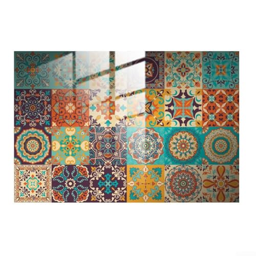 Fliesenaufkleber, marokkanisches Design, wasserdicht, für Badezimmer und Küche, 15 x 15 cm, 24 Stück Fliesenaufkleber, marokkanisches Design, wasserdicht, für Badezimmer und Küche, 15 x 15 cm, 24 Stück von Allthingstore