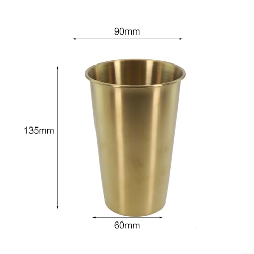 For Camping Mug Set Stainless Steel Beer and Coffee Cups for Outdoor Adventures (Gold 500ml) von Allthingstore