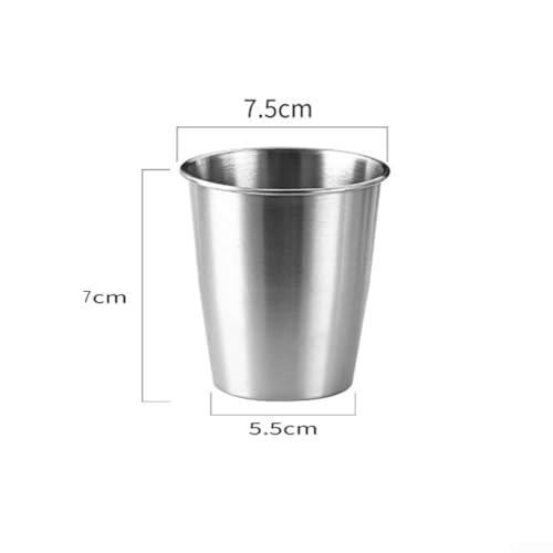 For Camping Mug Set Stainless Steel Beer and Coffee Cups for Outdoor Adventures (Silver 240ml) von Allthingstore