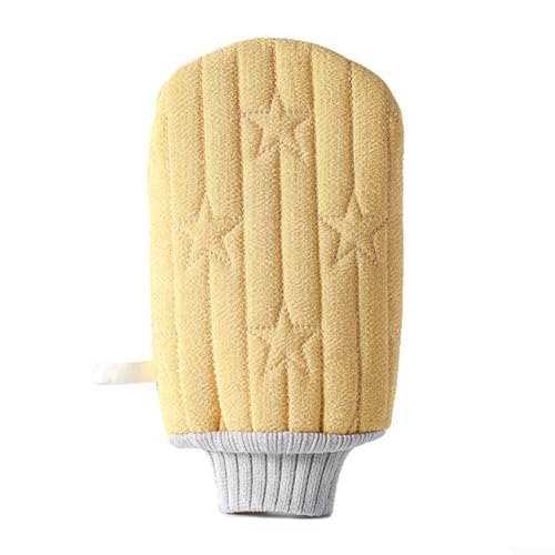 Für Körperpeeling-Handtuch zur gründlichen Reinigung und Entfernung abgestorbener Haut, schnell trocknend, um die Sauberkeit zu erhalten, kompatibel mit allen Seifen und Waschungen (Gelb) von Allthingstore