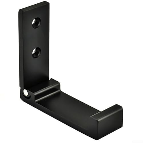 Funktionaler Wandhaken aus Aluminiumlegierung, faltbares Design für Handtuch- und Taschenorganisation (schwarz) von Allthingstore