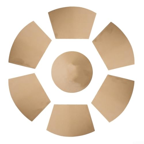 Funktionelle PVC-Keil-Tischsets, 7er-Set für Esstisch und Küche (Gold) von Allthingstore