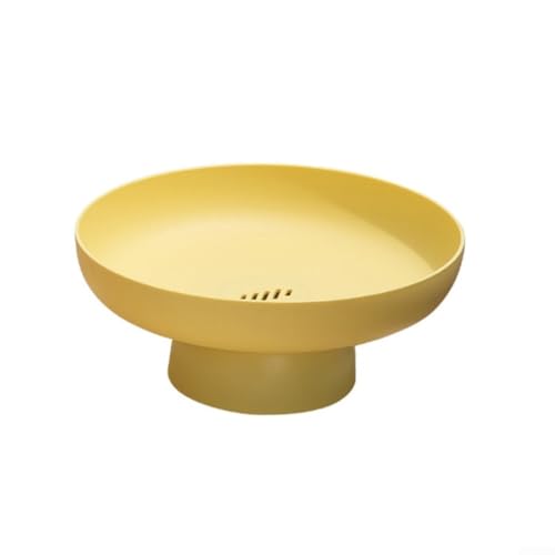 Funktioneller Obstkorb für verschiedene Anwendungen zum Aufbewahren und Präsentieren von Obst und Snacks, mit hohlem Boden für Drainage (gelb) von Allthingstore