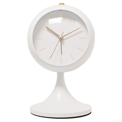 Funktioneller leuchtender Wecker mit einzigartigem kugelförmigen Design, für Sichtbarkeit bei Nacht im Schlafzimmer (weiß) von Allthingstore