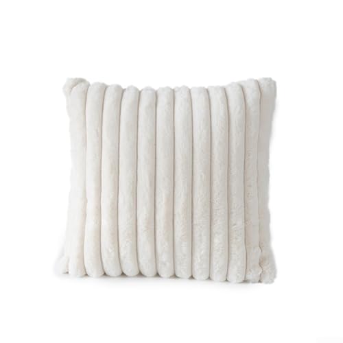 Gemütliche und trendige Kissenbezüge für Wohnzimmer, Schlafzimmer und Auto, 2er-Set, 6 Farboptionen (Zahnweiß) von Allthingstore