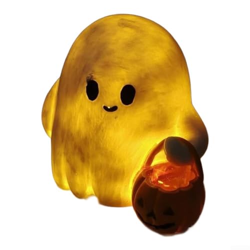 Gruselige Halloween-Statue aus Kunstharz, kombiniert verspielten Charme und unheimliche Details mit einer Mittelfinger-Pose, hergestellt für dekorative Platzierung (Lumineszenz) von Allthingstore