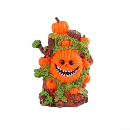Gruselige Kürbisdekorationen aus Kunstharz, realistisches Design für eine festliche Halloween-Atmosphäre (B) von Allthingstore