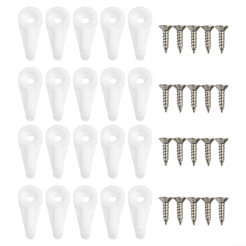 Hänge-Clip-Set für Spiegel, 2050 Stück, Kunststoff-Wandhalterungen mit Schrauben (D 20 Stück) von Allthingstore