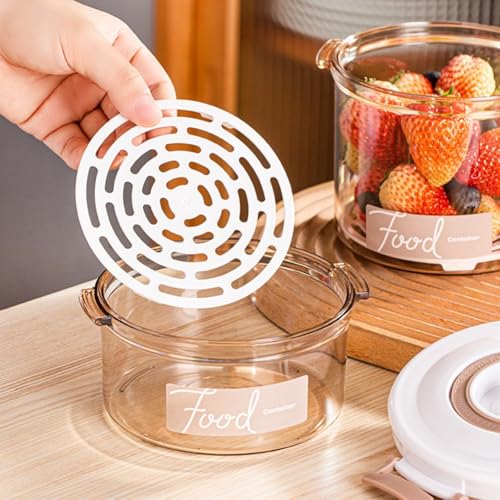 Hochleistungs-Vakuum-Aufbewahrungsbox für Lebensmittel mit robuster Abdichtung und Kompatibilität mit Vakuumpumpen (rund 630 ml) von Allthingstore
