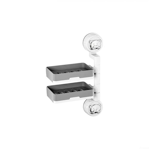 Intelligentes Design drehbare Seifenschale mit 24 Aufbewahrungsschichten mit effektiver Drainage für optimale Nutzung im Badezimmer (2 Ebenen) von Allthingstore