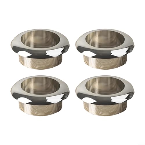 Kabeldurchführungen, 4-teiliges Set mit ABS-Abdeckungen, um Ihren Schreibtisch ordentlich und organisiert zu halten (silberfarben, 25 mm) von Allthingstore