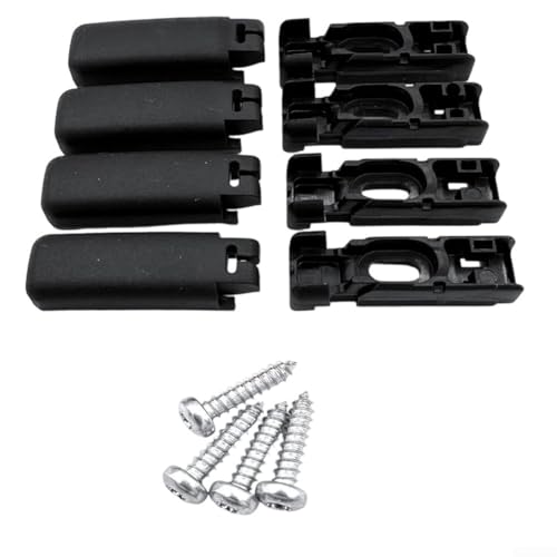 Klemmträger für Vorhänge, 4 Stück, mit Schrauben für effektive Fensterunterstützung (schwarz) von Allthingstore